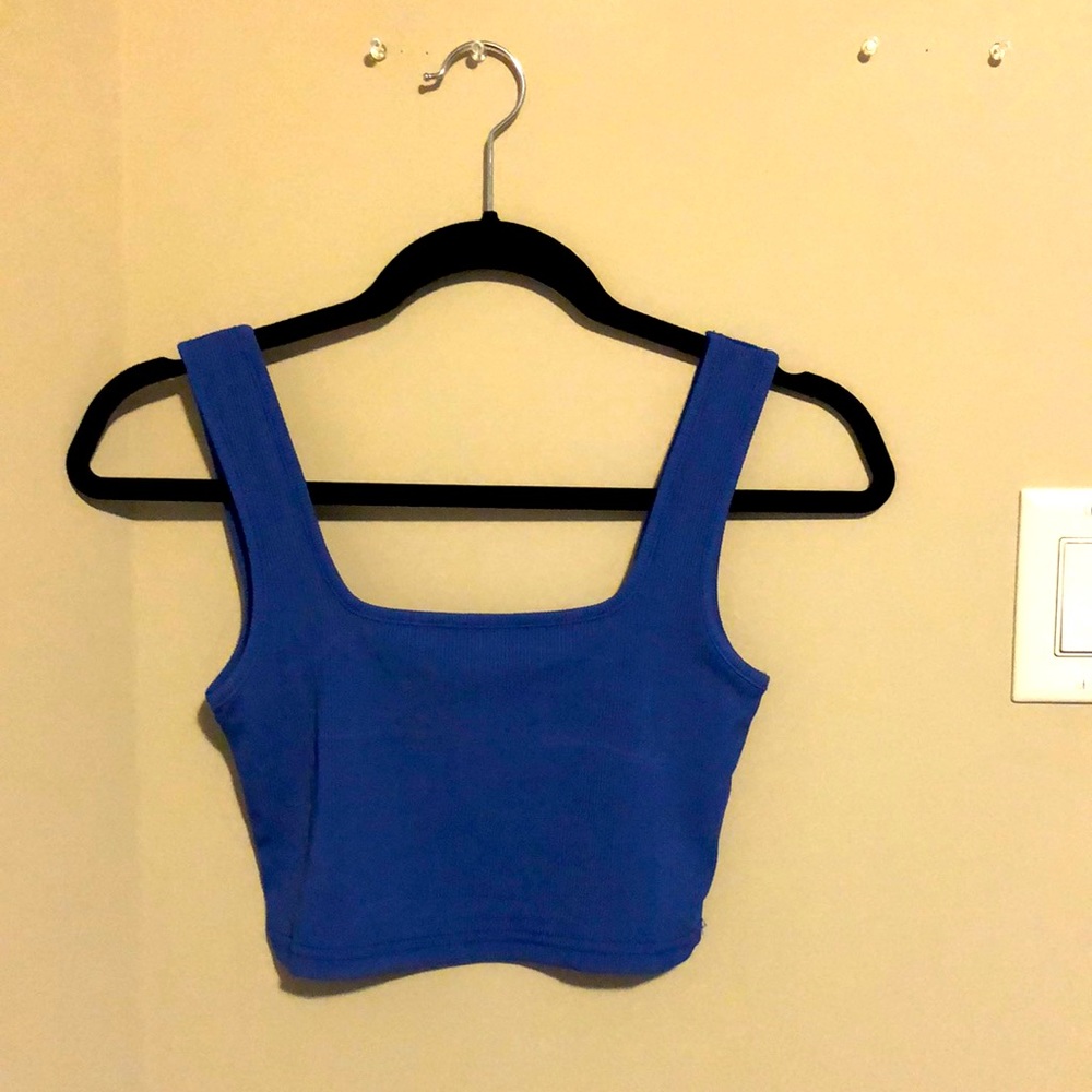 SHEIN cropped, square neck tank top. Size medium, but fits more like a small!